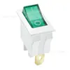 Interruptor basculante iluminado de 3 pines y 2 velocidades certificado IEC KCD3-B2 tipo barco, interruptor de alimentación de doble tarjeta con contacto plateado