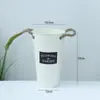Balde de Rehidratación Blanco al por Mayor Fabricante Floristería Cubo de Flores Lleno de Agua Cubo de Flores de Hojalata para el Hogar Flor Artificial Flor Seca Cubo para Arreglos Florales
