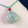 Joyería de Colgante de Jade Natural Tianshan con Cordón, Amuleto de Paz, Nube Auspiciosa, Colgante Pequeño de Jade al por Mayor
