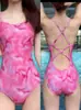 Sombra Noturna Boxer Dourado Novo Traje de Banho Feminino Peça Única de Alta Qualidade Costas Nadador Profissional Traje de Banho para Meninas