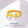 Anillo bañado en oro de 24 quilates Anillo de espiga de trigo para mujer Anillo de espiga Anillo de la paz Lujo ligero Alta calidad Regalo para novia para el 520 Día de San Valentín