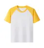 Roupas Infantis, Looks Combinando para a Família, Camisetas Raglan de Manga Curta para Apresentações de Palco em 1º de Junho, Uniformes para Atividades em Grupo de Jardim de Infância e Ensino Fundamental