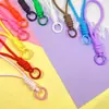 Cordão de pulso para celular com correspondência de cores, cordão curto universal trançado, chaveiro para capa de celular, alça removível anti-perda