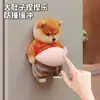 Filhote de Shiba Inu Barriga Humana Esfregando Diversão Adesivo Anti-Colisão Fofo Criativo Descompressão Carro Decoração de Casa Maçaneta Amortecedor de Choque