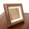 Moldura de Madeira Quadrada 4 polegadas Oca para Foto Mini Moldura para Pintura a Óleo Pastel Caligrafia DIY Display de Mesa Madeira