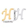 Acessórios de Joias DIY de Aço Inoxidável Mais Vendidos no Exterior, Pingentes de Letras Inglesas Grandes que Preservam a Cor, Charms Decorativos para Pulseiras e Colares
