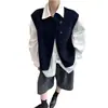 De alta gama Tan original de fábrica Francés lujo ligero 100% lana cuello alto sin mangas doble cara lana chaleco top prenda exterior para mujer otoño invierno