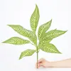 Planta Artificial de Hojas Rayadas de Cebra de 9 Cabezas Flor Artificial Planta Verde Decoración de Pared Arreglo Floral Hojas Pared de Plantas Accesorios para Pared de Plantas Verdes
