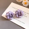 Pendientes Colgantes Flor de Zirconia Aguja de Plata Gota de Agua, Pendientes de Estilo de Lujo Ligero de Gama Alta, Pendientes de Diseño de Nicho al por Mayor