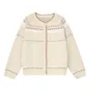Estilo Coreano Otoño e Invierno Nuevo Suave Dulce Amarillo Leche Manga Raglán Botonadura Única Estilo Universitario Suéter Chaqueta Cardigan Tejido para Mujer