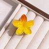 Pequeño Clip Transfronterizo de Plumeria de 4 cm con Color Degradado Horquilla Color Caramelo Arcoíris Horquilla para el Cabello Flequillo Lateral para Mujer