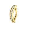 Oriente Médio mais vendido anel de umbigo dourado estilo zircônia diamante prego de umbigo fivela de umbigo joias para piercing anéis de umbigo