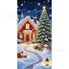 Cortinas para Puerta de Navidad, Banderas para Puerta, Cajas de Regalo, Decoraciones para Interiores y Exteriores, Banderas para Eventos Festivos, Envío Transfronterizo