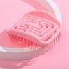 Champú de masaje de alta elasticidad con rebote sin deformación, peine suave con dientes que se adaptan al cuero cabelludo, peine hueco cuadrado para cabello liso.