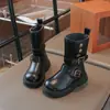 Botas de niña estilo retro hasta la pantorrilla, nueva colección otoño/invierno 2026, suela suave para niños, cómodas botas de princesa, talla mediana a grande, botas tipo Martin de moda