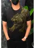 Camiseta de Moda para Hombre 2026 con Elegante Estampado de Tigre, Versátil Moderna de Cuello Redondo Casual de Verano con Mangas Cortas