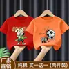 Atuendo de Verano Elegante para Niños Camiseta a la Moda de Calle de Algodón Puro de Manga Media Nueva 2026 Camisa Casual