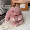 Colgante de conejo muerto colgante de imitación de pelo de conejo Rex bolsa llavero de coche colgante de conejo pequeño regalo