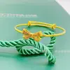 Pulseira de laço de fornecimento ao vivo push-pull all-match pulseira feminina joia banhada a ouro temperamento simples pulseira fina atacado