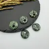 Botão Acessório 18mm Furo Assimétrico Pedra Natural Ametista Olho de Tigre DIY Colar Pulseira Joias