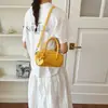 Bolso Boston Transfronterizo de Lujo Ligero, Fresco y Dulce, Bolso Cruzado Diario de Estilo Coreano, Color Bloqueado, Bolso de Hombro con Lunares para el Trabajo