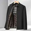 Nueva Chaqueta de Hombre Otoño/Invierno 2026 Solapa Mezcla de Algodón y Lana Engrosada Cálida Chaqueta de Negocios Administrativa para Hombre