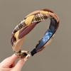 Atacado de tiara de outono e inverno para mulheres, tiara simples de tecido para amarrar o cabelo, touca feminina de pelúcia alta para o rosto, bege, Coreia do Sul