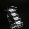 Suporte para carteiras, expositor de plástico transparente de vários níveis para telefones celulares e máscaras faciais, expositor de balcão para loja de boutique