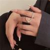 Anillo Abierto Minimalista de Moda Coreana para Mujer, Anillo Geométrico Irregular Vintage de Doble Dedo, Joyería de Personalidad de Nicho de Moda