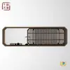 Estética de Sala de Té con Ventanas Pequeñas Estilo Canción, Biombo de Madera Maciza Estilo Chino Nuevo, Reja de Entrada a Sala de Estar, Diseño de Paisaje, Personalizable
