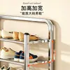 Zapatero multiusos de acero inoxidable, apto para uso doméstico, no requiere ensamblaje, estante de almacenamiento versátil para entradas, dormitorios y propiedades de alquiler; estanterías para zapatos al por mayor disponibles