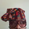 Gorro de punto bordado retro estilo INS transfronterizo, moda a cuadros americana otoño/invierno con diseño de amarre, gorro de punto largo