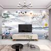 Revestimiento de Pared 3D Estéreo Papel Tapiz Chino para Sala de Estar Pintura de Paisaje Revestimiento de Pared para Fondo de TV Mural para Sofá Decoración de Pared para Cine y Televisión