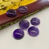 Proveedores de comercio exterior suministran directamente anillo ovalado de amatista superficie parche gota de agua diy incrustado a mano joyería de Taiwán