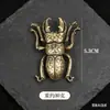 Adorno de Escritorio Escarabajo Unicornio Chapado en Cobre Insecto Mascota de Té Decoración Manualidad Creativa Regalo Pequeño Pieza de Juguete de Mano