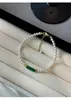 Pulsera de jade malayo de bambú con perla Shijia para otoño e invierno, para mujer, con temperamento de Internet, elástica roja, ajustable, nueva pulsera china, venta al por mayor
