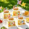 Feliz Día del Niño Decoración de Pastel Arcoíris Topper Festival del Día del Niño Mesa de Postres Fiesta Adornos de Gomitas