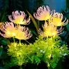 2024 Nova Flor Solar Flor Artificial Decoração Externa Pátio Gramado de Natal Borboleta Lâmpada de Encaixe no Chão