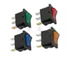 Interruptor Tipo Barco Kcd1 de Tres Pines 12V-24V con Luz 15*21mm Rojo Amarillo Azul Verde con Luz Interruptor Basculante