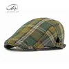 Boina de Moda Estilo Coreano para Mujer, Gorra de Béisbol a Cuadros Retro Británica, Gorra de Béisbol Delgada y Transpirable para Hombre para Primavera y Verano, Moderna