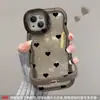 Tela Cheia Corações Adequado para Apple 18Pm Capa de Celular Transparente Iphone16 Silicone 15 Suporte Duplo 14 Simples 17 Mulheres