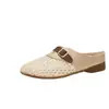 Pantuflas de Media Bota Estilo Birkenstock con Malla Hueca para Mujer Modelo Nuevo 2026 Cómodas Planas Transpirables Slip-On Antideslizantes Zapatos de Playa
