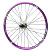 Juego de ruedas para bicicleta de montaña, buje 26 27.5 29 pulgadas, liberación rápida, eje pasante, solo rueda trasera, rodamiento, freno de disco, cassette HG, MSXD, morado