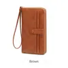 Carteira Feminina Nova Retro Transfronteiriça, Porta-Passaporte e Documentos Longo Multifuncional Estilo Sanfona, Bolsa Clutch Grande com Zíper