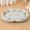 Cama para perro y gato ovalada de invierno gruesa y cálida, universal, desodorante, resistente al desgaste, nido para mascotas, cama para mascotas de sueño profundo