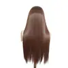 13*4 Fábrica de Pelucas Venta al por Mayor Encaje Estilo Retro Pico de Viuda Universal Tres Picos Resistente a Altas Temperaturas Seda Fibra Química Cabello Largo Lacio