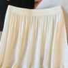 Foto Real Dulce Mori Retro Malla Encaje Costuras Falda Larga de Algodón Falda Interior Falda Base