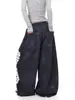 Venta Directa de Fábrica Calle Principal Americana Pantalones Deportivos con Estampado de Letras Desgastados para Mujer Marca de Moda Pantalones Rectos Sueltos de Pierna Ancha Populares