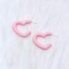 Nuevos aretes de botón de pintura acrílica con forma de corazón de amor para el Día de San Valentín y el Día de la Madre, aretes colgantes de diseño simple para mujer