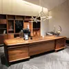Mesa de Jefe Simple Moderna Mesa Presidencial Nuevo Estilo Chino Escritorio de Clase Grande Mesa de Jefe Muebles de Oficina Comerciales
